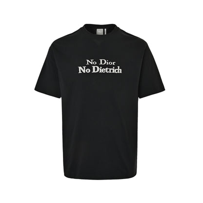 Dior 26ss letter logo embroidered short sleeves