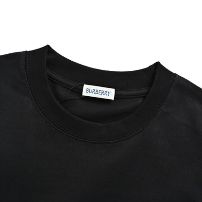 Burberry 26ss flocked war horse logo short sleeves on the back