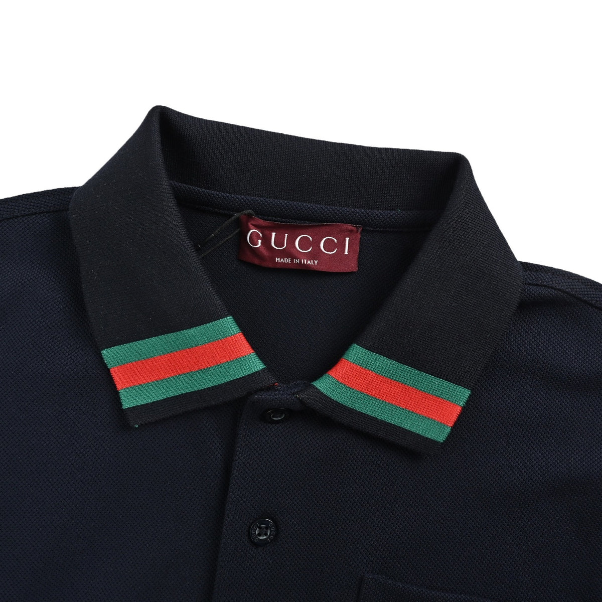 Gucci 26ss collar with contrasting color Polo short sleeves