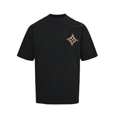 Louis Vuitton 26ss gold label woven embroidered presbyopia short sleeves