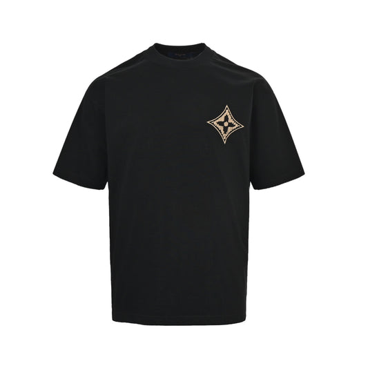 Louis Vuitton 26ss gold label woven embroidered presbyopia short sleeves