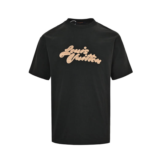Louis Vuitton 25ss letter logo embroidered short sleeves