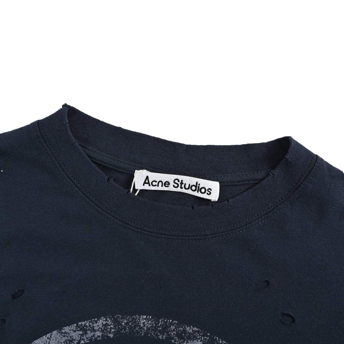 Acne Studios Badge Hole Fake Two-Piece Long Sleeve T-Shirt