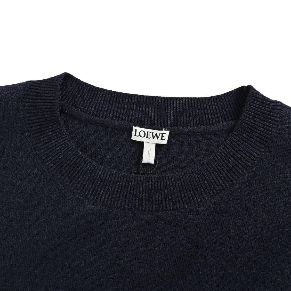 Loewe/Luoyiwei elbow embossed embroidered crew neck sweater