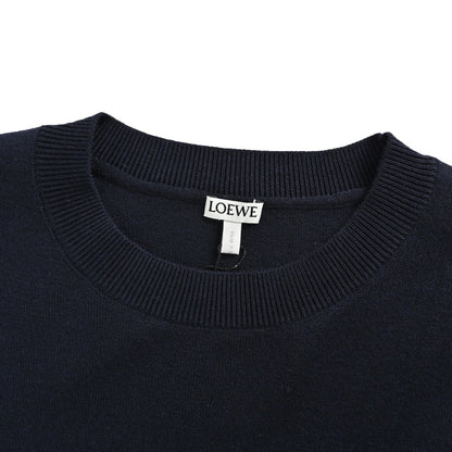 Loewe/Luoyiwei elbow embossed embroidered crew neck sweater
