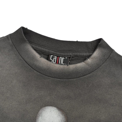 SAINT MICHAEL 25ss red eye alien print short sleeves