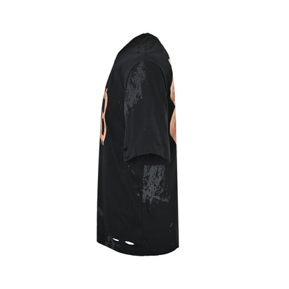 Balenciaga Double B Bitcoin hand-painted mud distressed round neck short sleeves