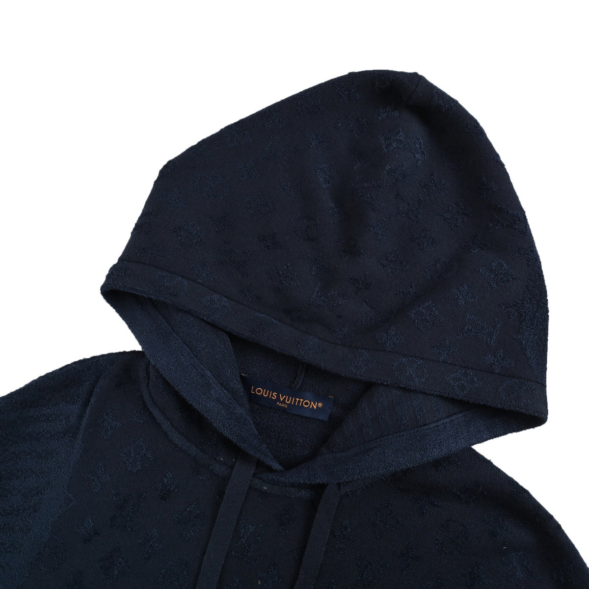 Louis Vuitton jacquard patchwork knitted hooded sweatshirt