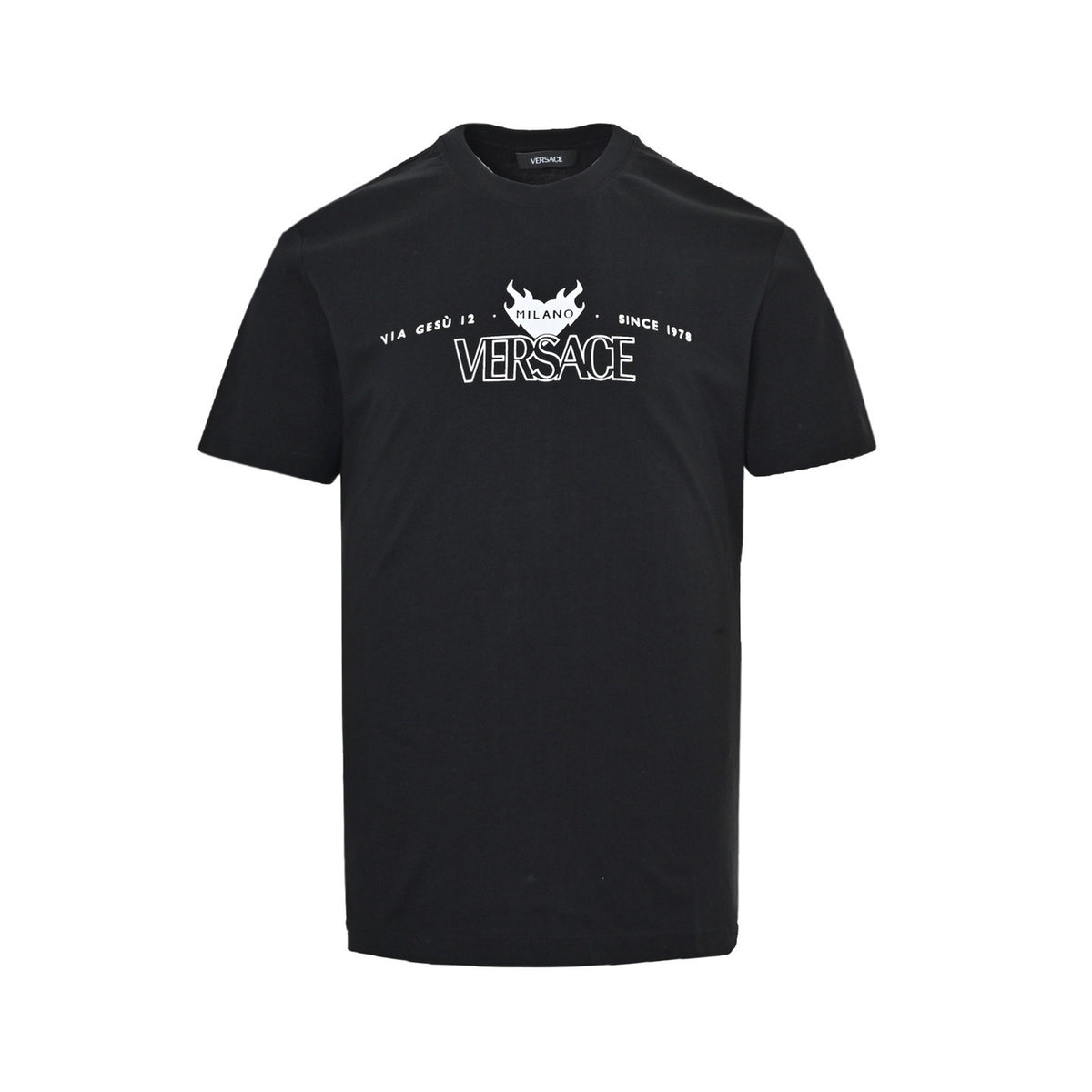 Versace 25ss logo printed short sleeves