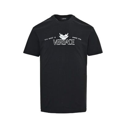 Versace 25ss logo printed short sleeves