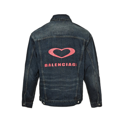 Balenciaga/Balanciaga 25Fw Valentine's Day Love Denim Jacket
