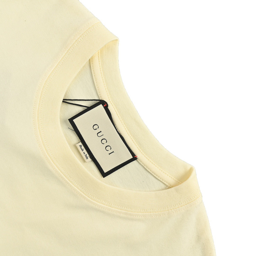 Gucci 22ss smiley face print short sleeves