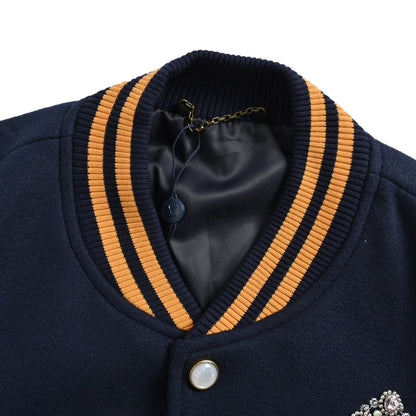 Louis Vuitton 26ss rhinestone embroidered baseball jacket