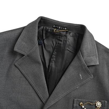 Louis Vuitton 26ss chain wool suit