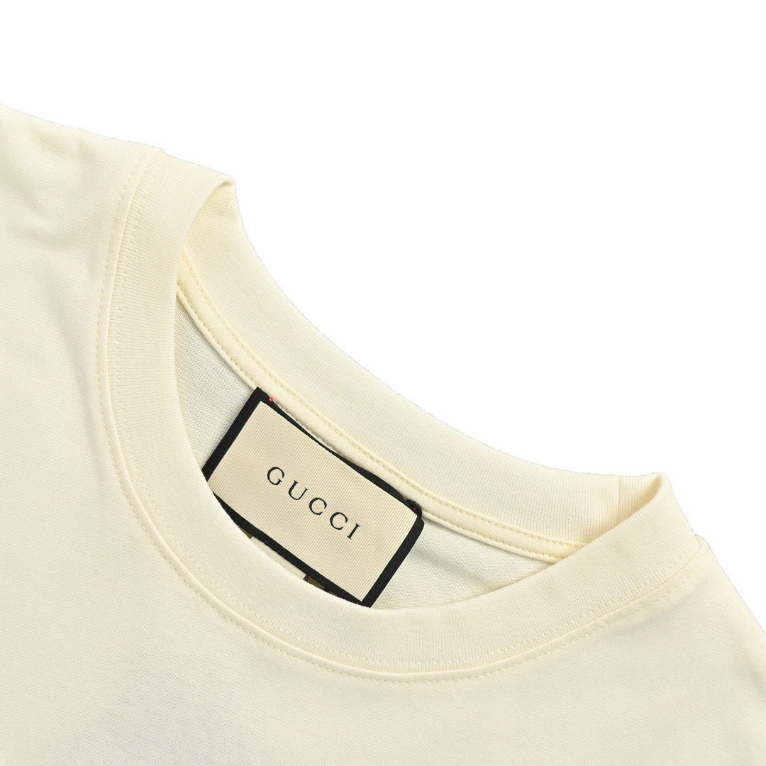 Gucci 24ss cherry embroidered short sleeves