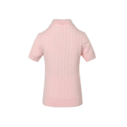 Dior embroidered logo braided knitted short sleeves