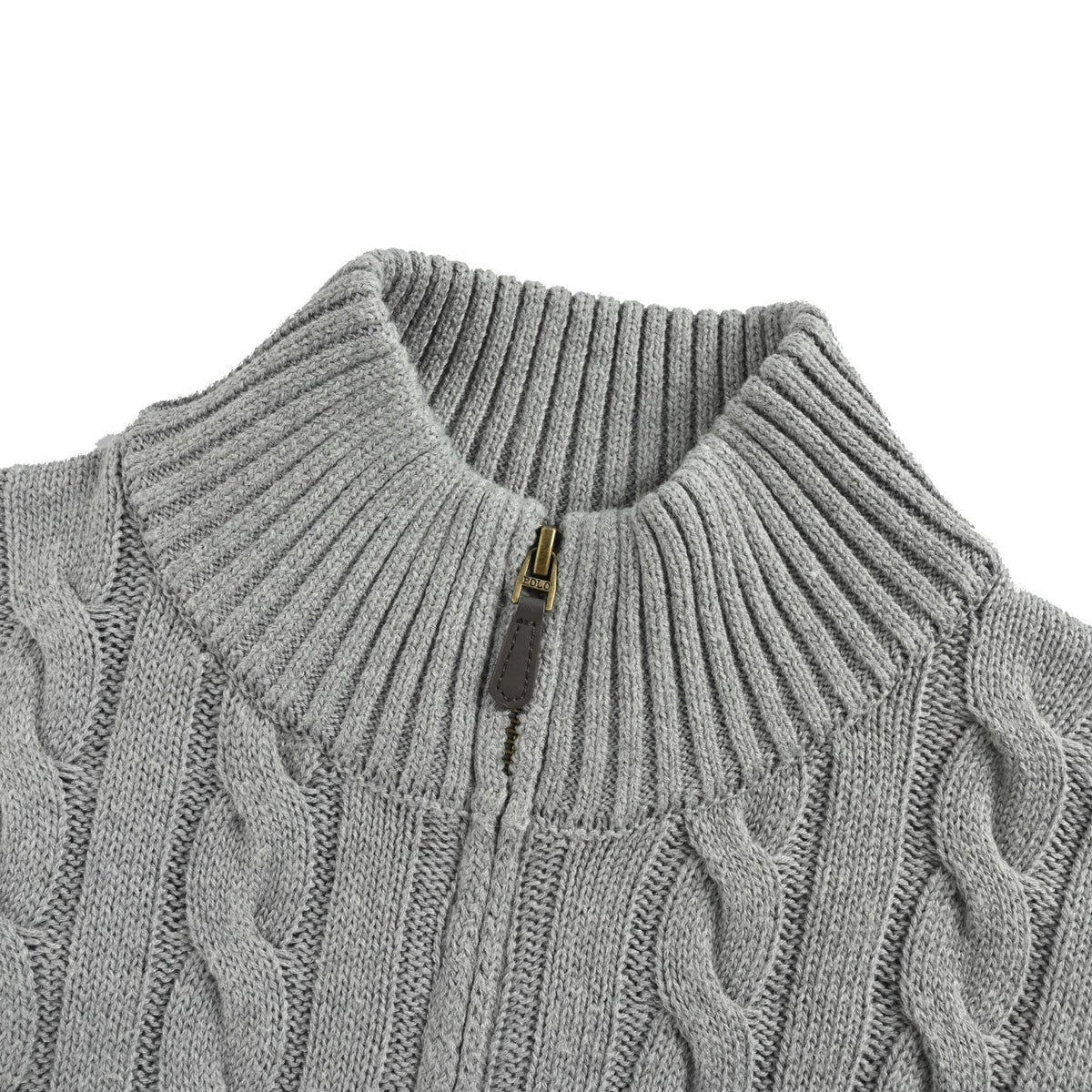 Ralph Lauren thick-knit cable half-zip sweater