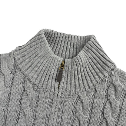 Ralph Lauren thick-knit cable half-zip sweater