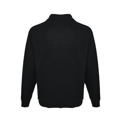VERSACE gold button ribbed edge knitted cardigan