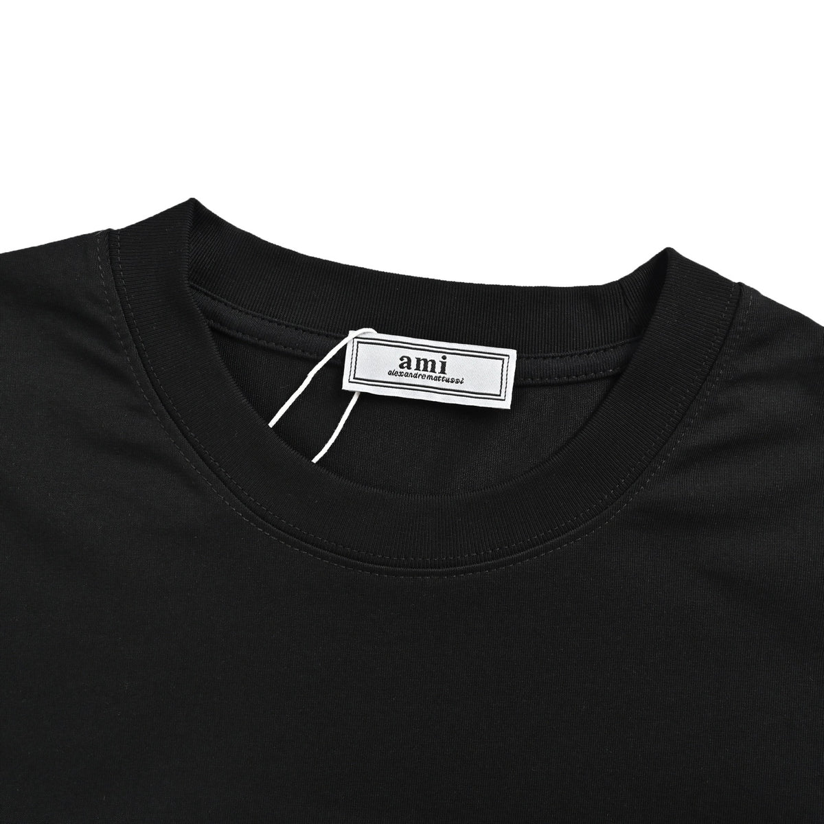 Ami Paris 26ss panda pattern embroidered short sleeves