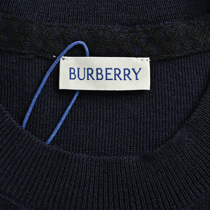 Burberry 26ss war horse logo embroidered knitted short sleeves
