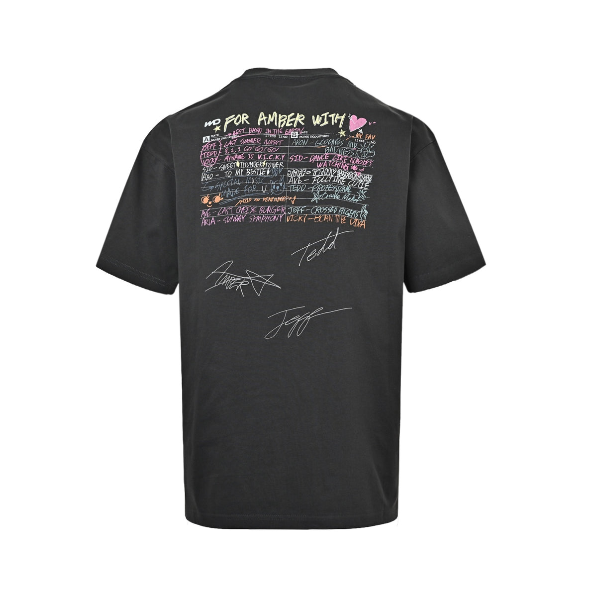 We11 Done Macaron Tape Hand-painted Graffiti Print Short Sleeve