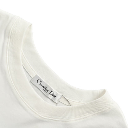 Dior 23ss blue striped letter print short sleeves