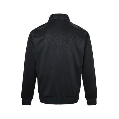Gucci Shoulder Sequin GG Decorated with Crystal Stand Collar Zipper Jacket