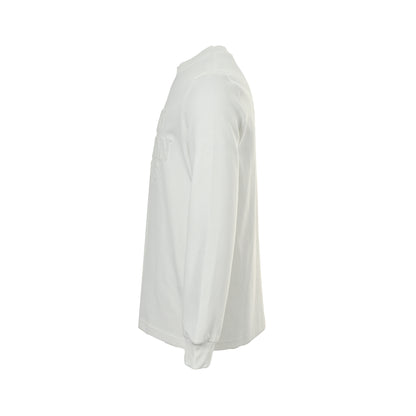 Louis Vuitton dark woven three-dimensional logo embroidered long-sleeved T-shirt
