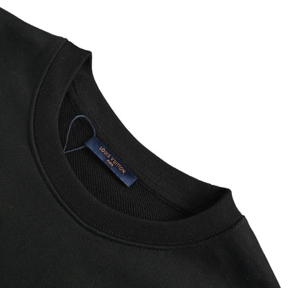 Louis Vuitton 22Fw fake pocket letter print crew neck sweatshirt