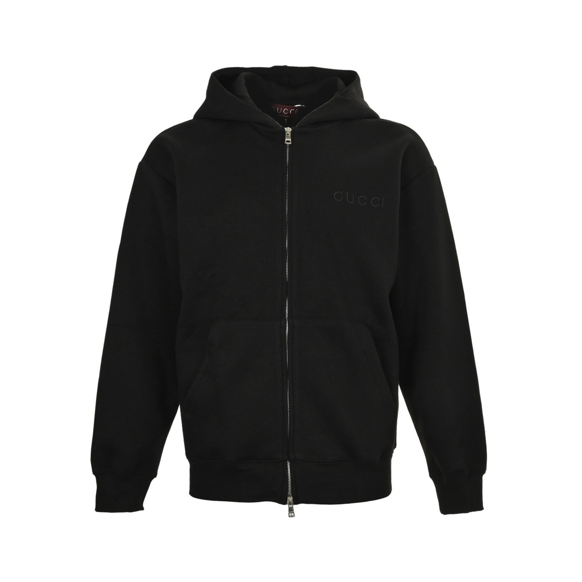 Gucci 25Fw small logo embroidered air cotton zipper jacket