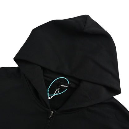 We11 Done 25Fw three-eyed deer print hooded zipper sweatshirt