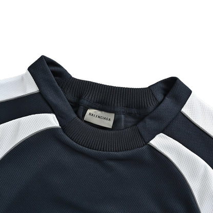 Balenciaga reflective letter logo embroidered short sleeves