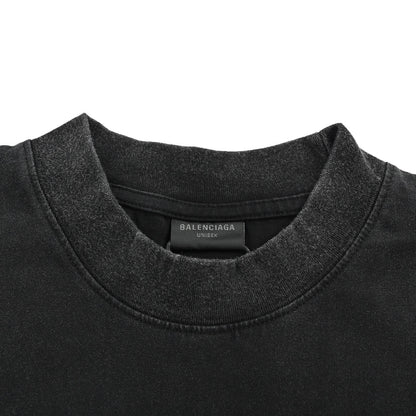 Balenciaga 26ss embroidered logo short sleeves on front and back