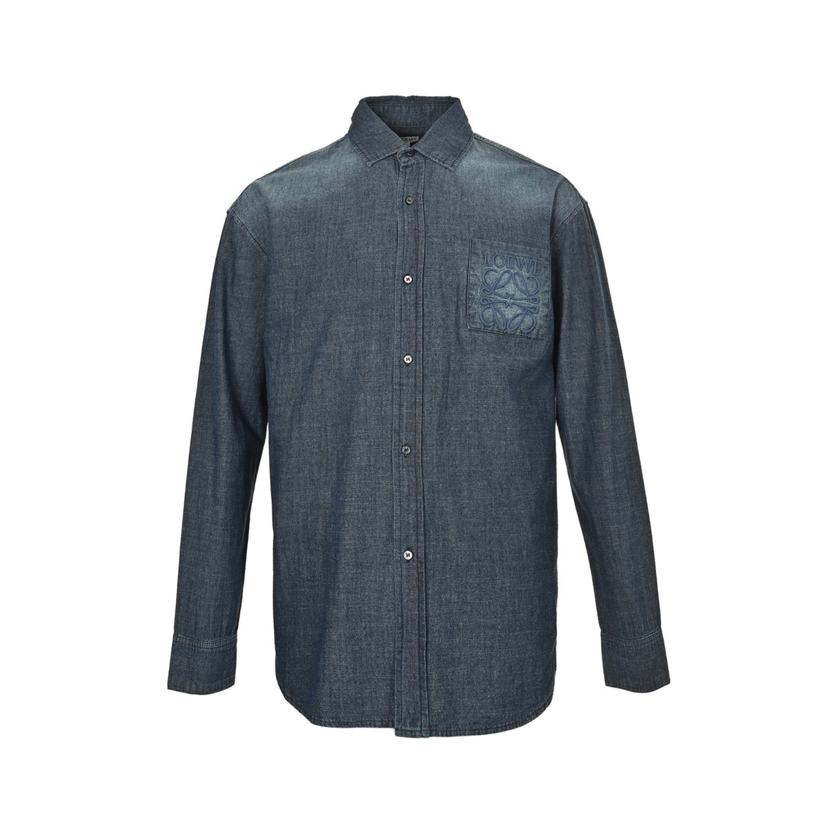 Loewe/Luoyiwei Anagram gradient embroidered pocket long-sleeved shirt