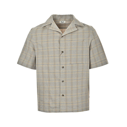 Loro Piana/LP plaid Cuban collar short-sleeved shirt