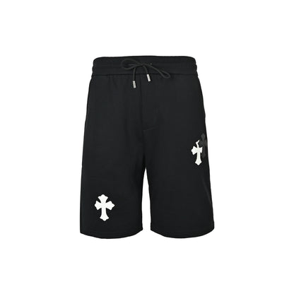 Chrome Hearts/Chrome Heart leather label cross embroidered shorts