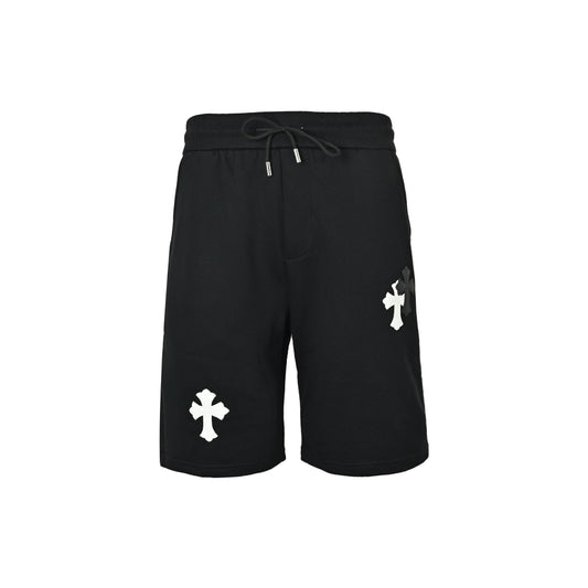 Chrome Hearts/Chrome Heart leather label cross embroidered shorts