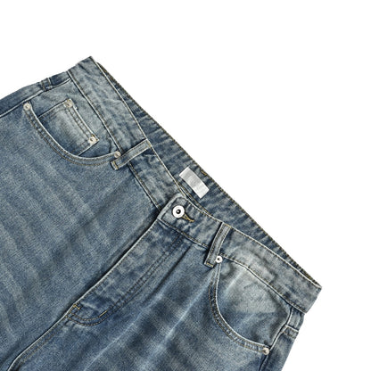Dior distressed patchwork wide-leg jeans