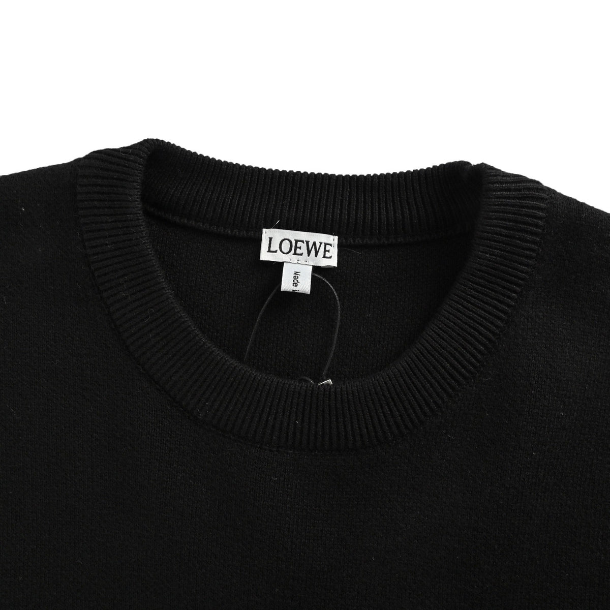 Loewe/Loewei pocket logo jacquard crew neck sweater