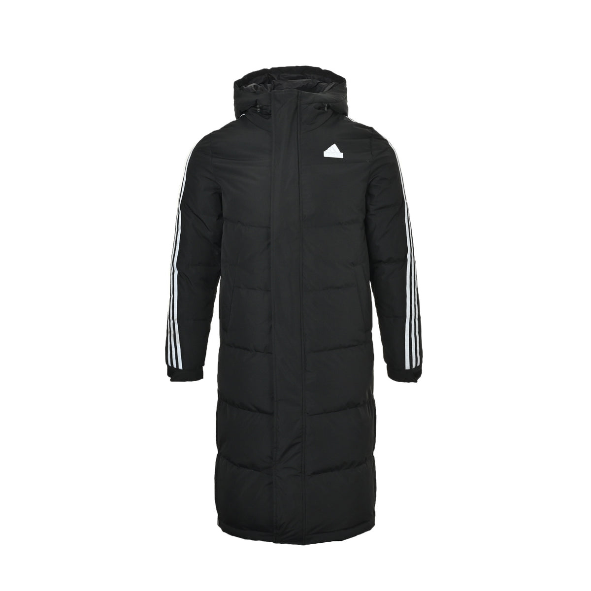 Adidas three-stripe long off-shoulder down jacket