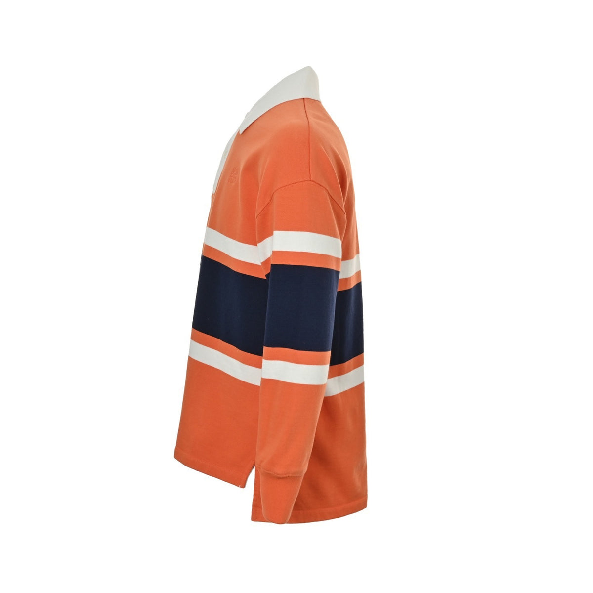 Loewe/Luoyiwei 25Fw embroidered logo contrast striped lapel Polo sweatshirt