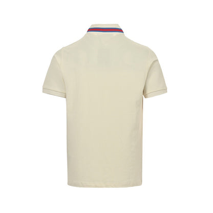 Gucci 24ss collar striped double G embroidered Polo short sleeves