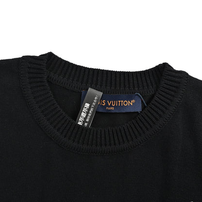 Louis Vuitton pin embroidered crew neck knitted short sleeves