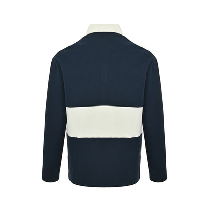 Burberry 25Fw spliced ​​war horse lapel Polo long sleeves