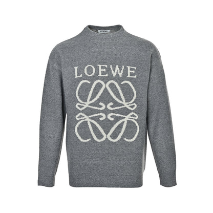 Loewe/Luoyiwei jacquard logo crew neck sweater