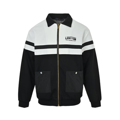 LouisVuitton/Louis Vuitton letter embroidered contrasting color jacket