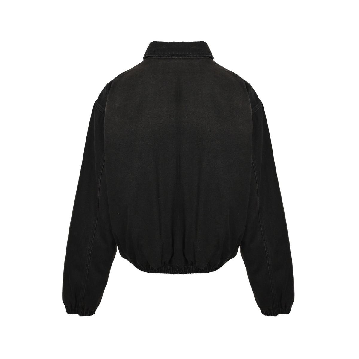 Prada triangle distressed denim cotton jacket