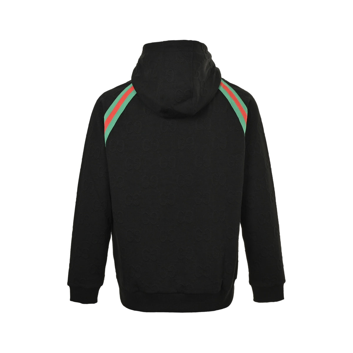 Gucci 25Fw Double G dark pattern jacquard red and green webbing suit zipper jacket