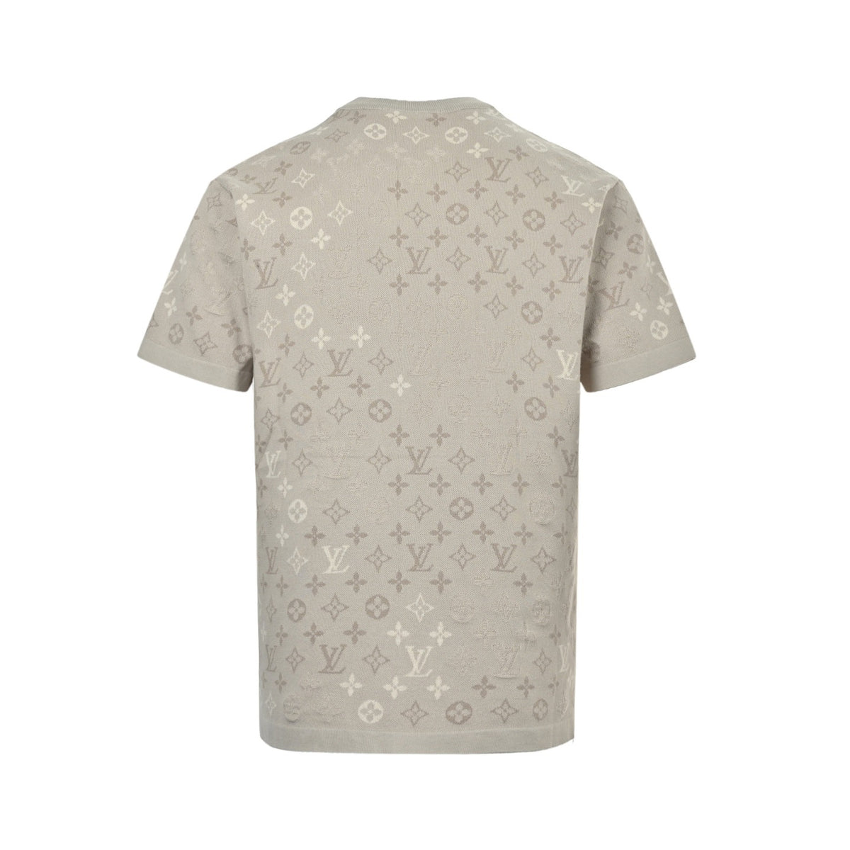 Louis Vuitton all-over printed old flower dark pattern gradient jacquard knitted short sleeves